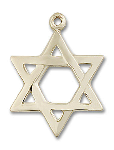 Star of David Pendant - 14kt Gold 7/8 x 5/8 1210