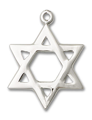 Star of David Pendant - Sterling Silver 7/8 x 5/8 1210SS