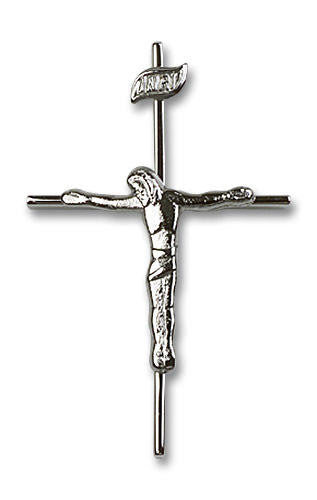 Thin Large Crucifix Pendant - Sterling Silver 1 1/4 x 3/4 0010SS