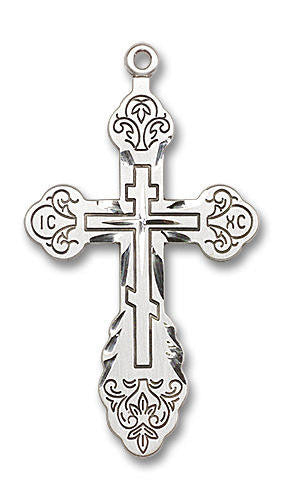 Vladimir Cross Pendant - Sterling Silver 1 7/8 x 1 0262SS