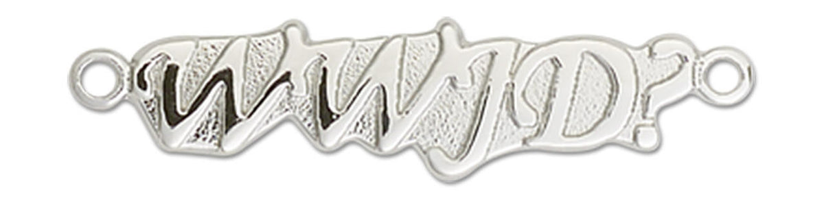 WWJD Sideways Pendant - Sterling Silver 5916SS