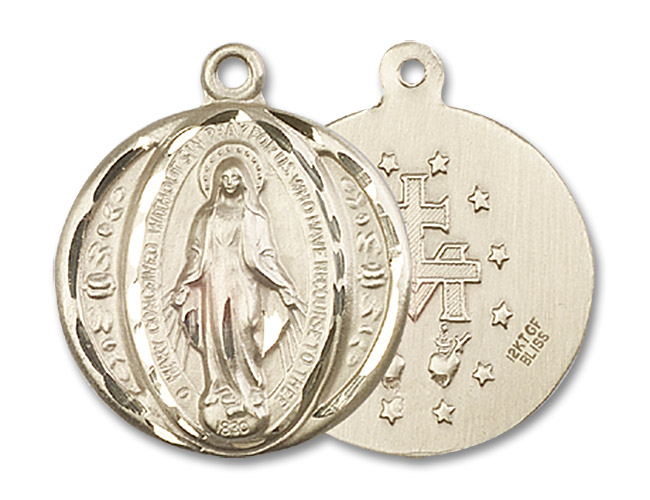 Miraculous Medal - 14kt Gold 7/8