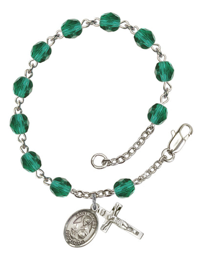 St. Albert The Great Rosary Bracelet With 6MM Fire Polished Beads (RB6000AMS9001)