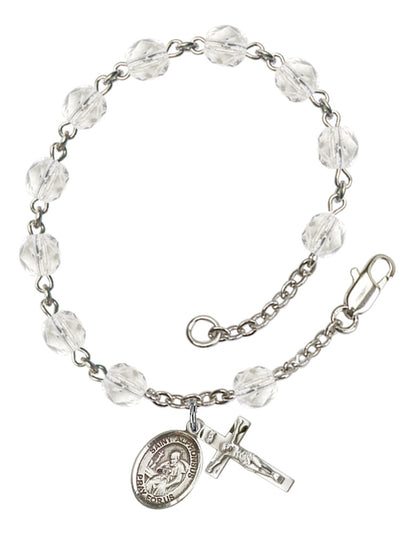 St. Alphonsus Rosary Bracelet With 6MM Fire Polished Beads (RB6000AMS9221)