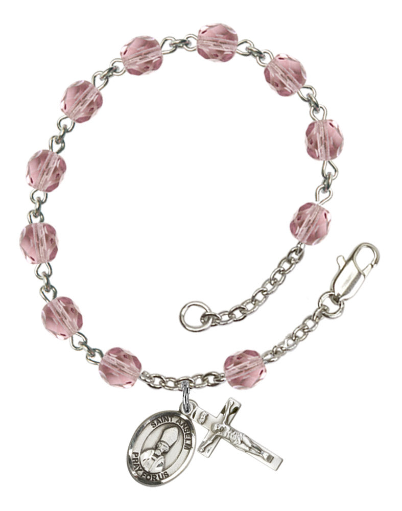 St. Anselm of Canterbury Rosary Bracelet With 6MM Fire Polished Beads (RB6000AMS9342)