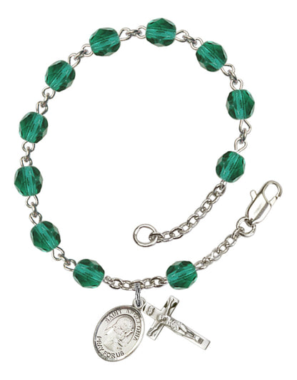 St. Apollonia Rosary Bracelet With 6MM Fire Polished Beads (RB6000AMS9005)