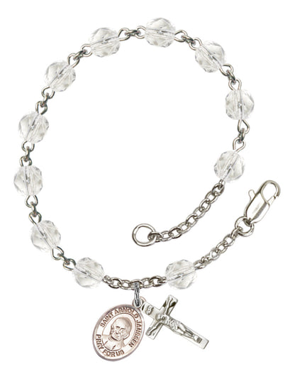 St. Arnold Janssen Rosary Bracelet With 6MM Fire Polished Beads (RB6000AMS9328)