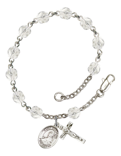 St. Benjamin Rosary Bracelet With 6MM Fire Polished Beads (RB6000AMS9013)