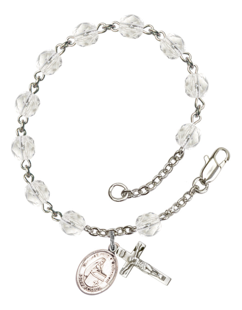 Blessed Emilie D'oultremont Rosary Bracelet With 6MM Fire Polished Beads (RB6000AMS9390)