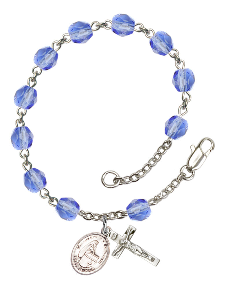 Blessed Emilie D'oultremont Rosary Bracelet With 6MM Fire Polished Beads (RB6000AMS9390)
