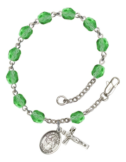 St. Boniface Rosary Bracelet With 6MM Fire Polished Beads (RB6000AMS9009)