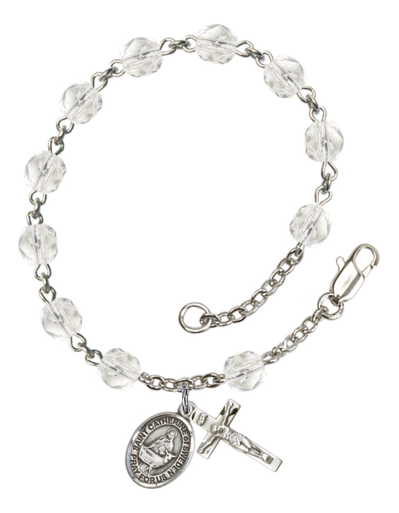 St. Catherine of Sweden Rosary Bracelet With 6MM Fire Polished Beads (RB6000AMS9336)