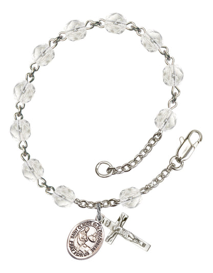 St. Claude De La Colombiere Rosary Bracelet With 6MM Fire Polished Beads (RB6000AMS9432)
