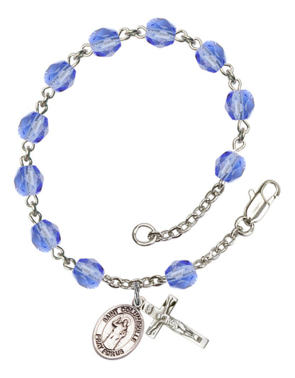 St. Columbkille Rosary Bracelet With 6MM Fire Polished Beads (RB6000AMS9399)