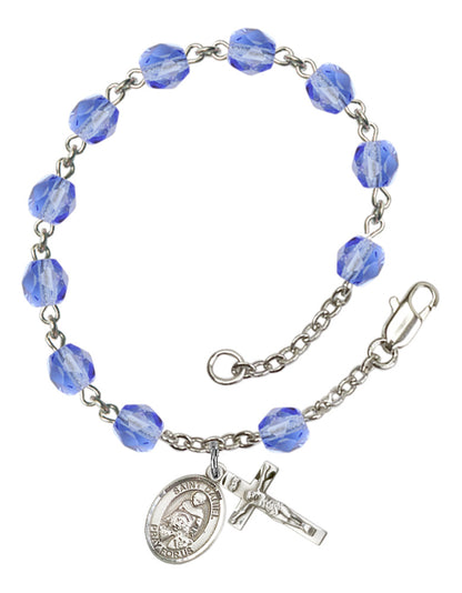 St. Daniel Rosary Bracelet With 6MM Fire Polished Beads (RB6000AMS9024)