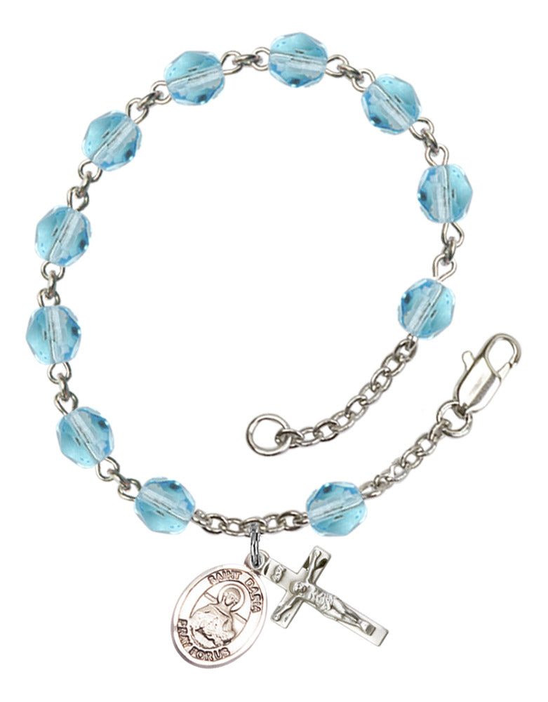 St. Daria Rosary Bracelet With 6MM Fire Polished Beads (RB6000AMS9396)