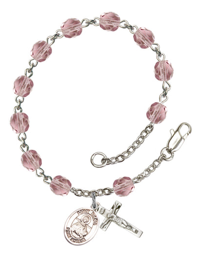 St. Daria Rosary Bracelet With 6MM Fire Polished Beads (RB6000AMS9396)