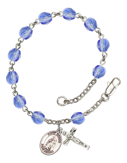 St. Drogo Rosary Bracelet With 6MM Fire Polished Beads (RB6000AMS9386)