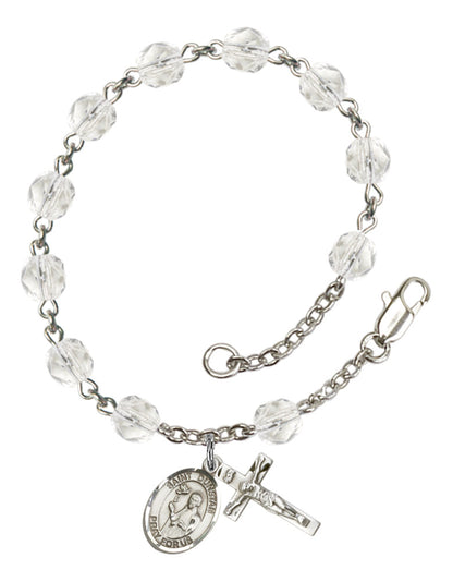 St. Dunstan Rosary Bracelet With 6MM Fire Polished Beads (RB6000AMS9355)