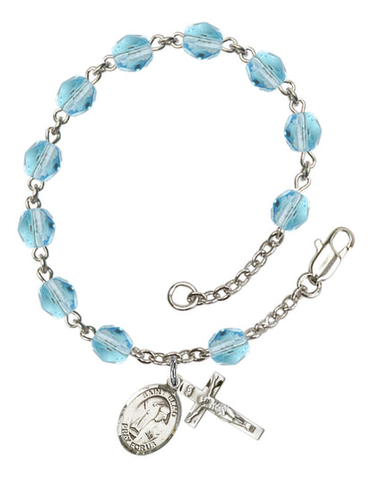 St. Elmo Rosary Bracelet With 6MM Fire Polished Beads (RB6000AMS9031)