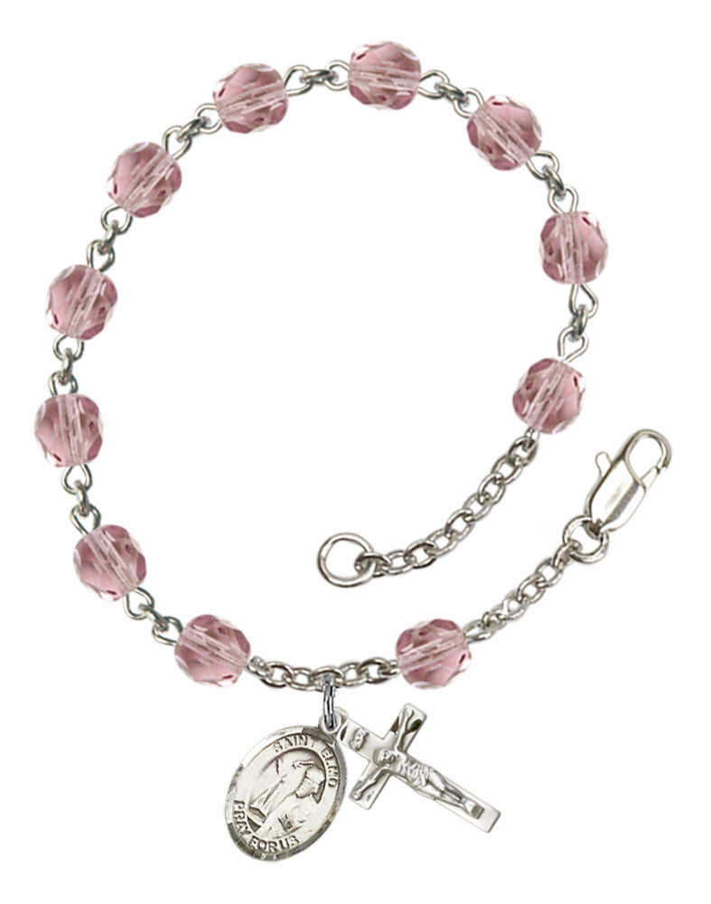 St. Elmo Rosary Bracelet With 6MM Fire Polished Beads (RB6000AMS9031)