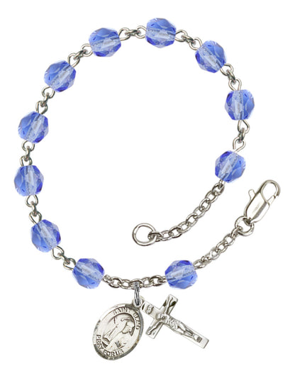 St. Elmo Rosary Bracelet With 6MM Fire Polished Beads (RB6000AMS9031)