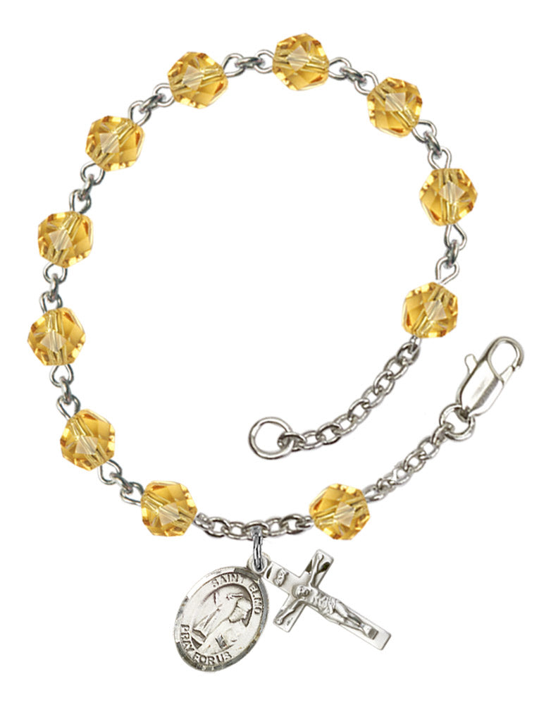 St. Elmo Rosary Bracelet With 6MM Fire Polished Beads (RB6000AMS9031)