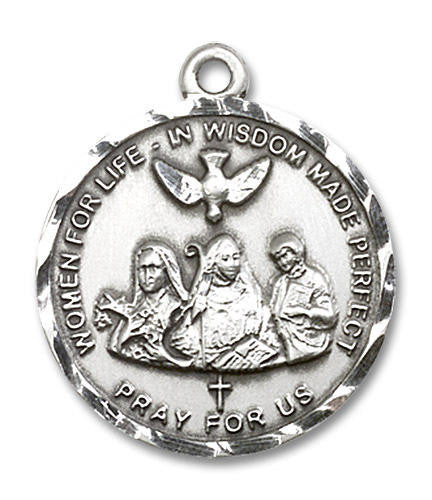 3-Doctors Medal - Sterling Silver 1 x 7/8 Round Pendant 0060SS