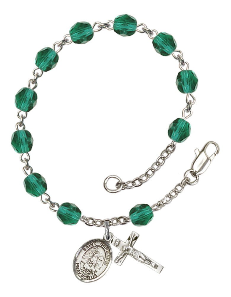 St. Germaine Cousin Rosary Bracelet With 6MM Fire Polished Beads (RB6000AMS9211)