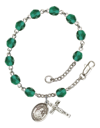 St. Gertrude of Nivelles Rosary Bracelet With 6MM Fire Polished Beads (RB6000AMS9219)