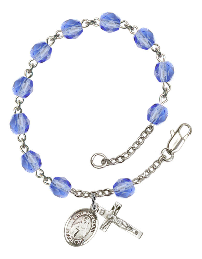St. Hildegard Von Bingen Rosary Bracelet With 6MM Fire Polished Beads (RB6000AMS9260)