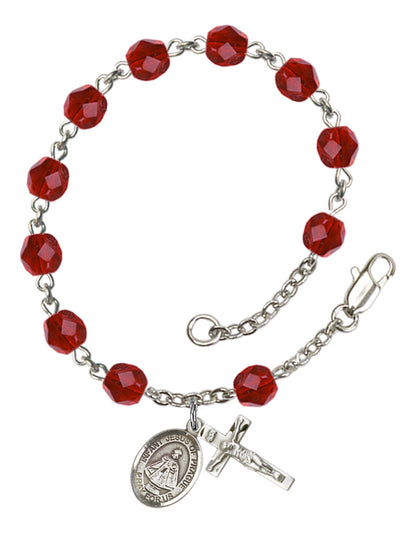 Infant of Prague Rosary Bracelet With 6MM Fire Polished Beads (RB6000AMS9207)