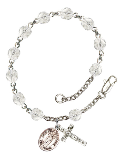 St. Ivo of Kermartin Rosary Bracelet With 6MM Fire Polished Beads (RB6000AMS9384)