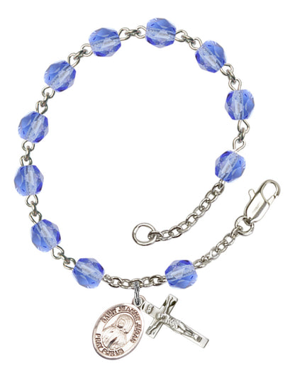 St. Jeanne Jugan Rosary Bracelet With 6MM Fire Polished Beads (RB6000AMS9409)