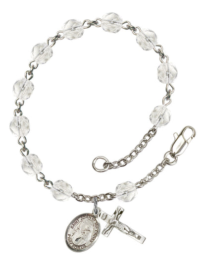 St. John of The Cross Rosary Bracelet With 6MM Fire Polished Beads (RB6000AMS9231)