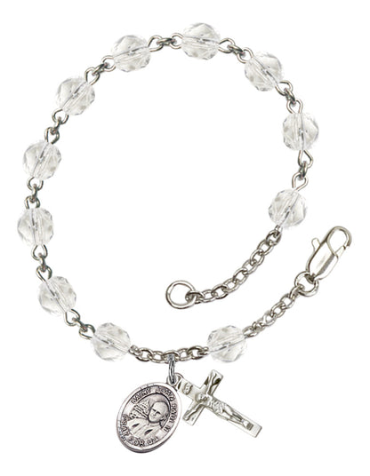 St. John Paul II Rosary Bracelet With 6MM Fire Polished Beads (RB6000AMS9234)