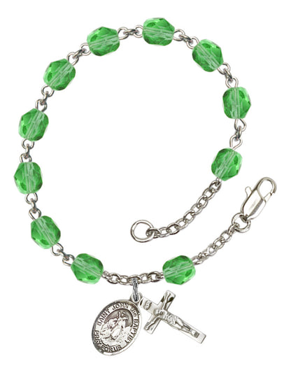 St. John The Baptist Rosary Bracelet With 6MM Fire Polished Beads (RB6000AMS9054)