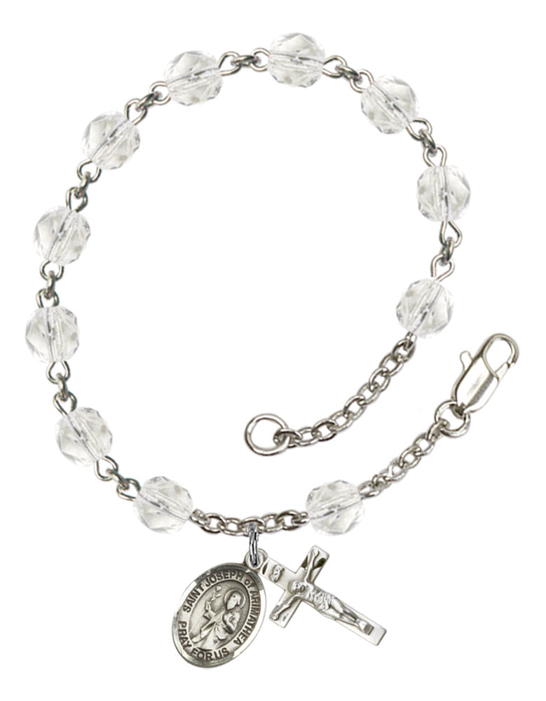 St. Joseph of Arimathea Rosary Bracelet With 6MM Fire Polished Beads (RB6000AMS9300)