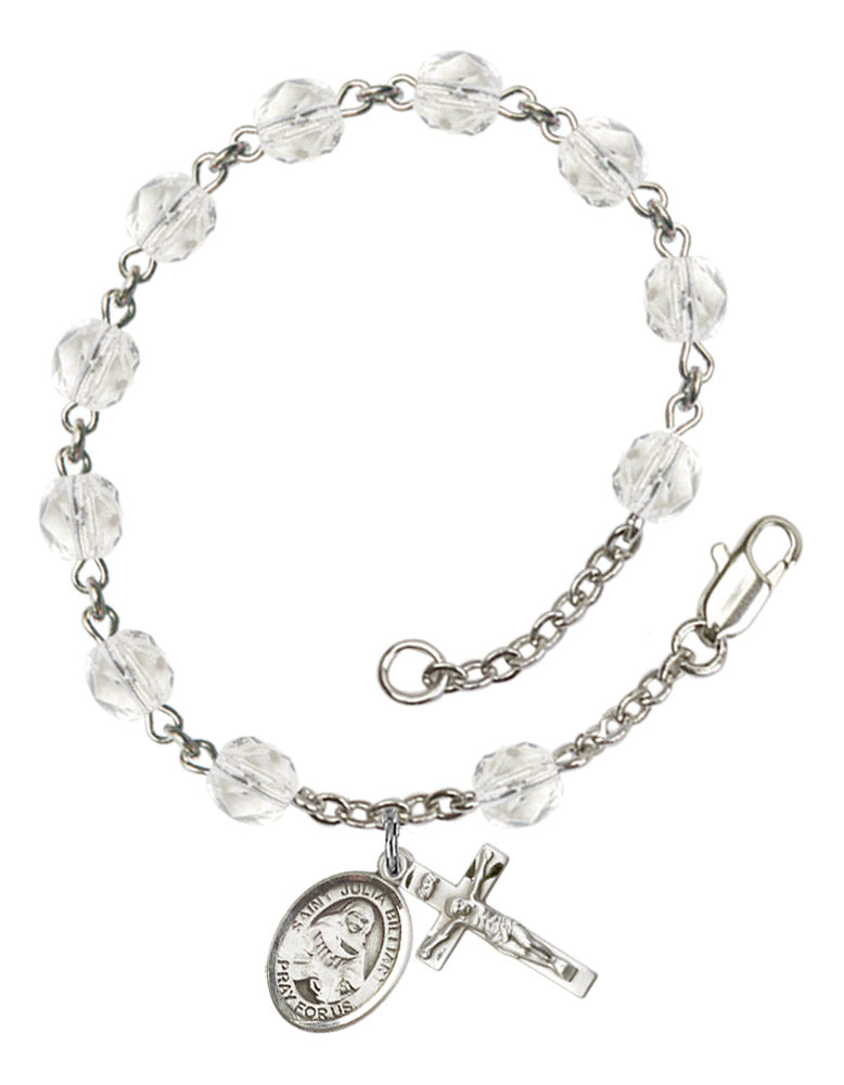 St. Julia Billiart Rosary Bracelet With 6MM Fire Polished Beads (RB6000AMS9267)