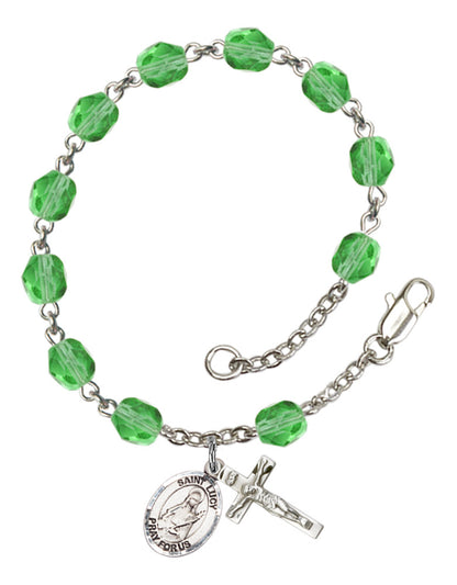 St. Lucy Rosary Bracelet With 6MM Fire Polished Beads (RB6000AMS9422)