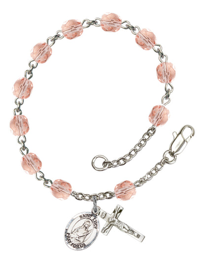 St. Lucy Rosary Bracelet With 6MM Fire Polished Beads (RB6000AMS9422)