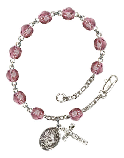 St. Margaret of Cortona Rosary Bracelet With 6MM Fire Polished Beads (RB6000AMS9301)