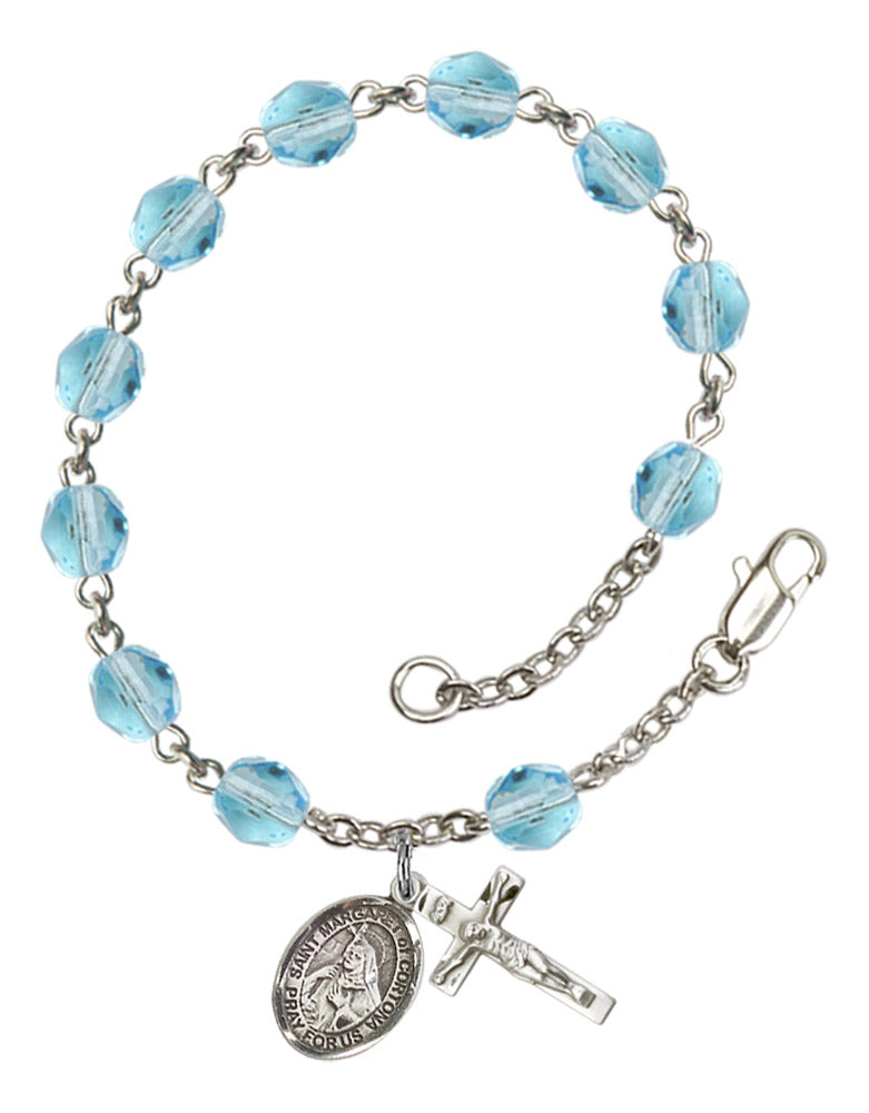 St. Margaret of Cortona Rosary Bracelet With 6MM Fire Polished Beads (RB6000AMS9301)