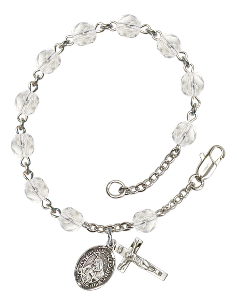 St. Margaret of Cortona Rosary Bracelet With 6MM Fire Polished Beads (RB6000AMS9301)