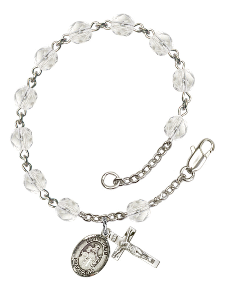 Maria Stein Rosary Bracelet With 6MM Fire Polished Beads (RB6000AMS9133)