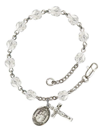 Maria Stein Rosary Bracelet With 6MM Fire Polished Beads (RB6000AMS9133)