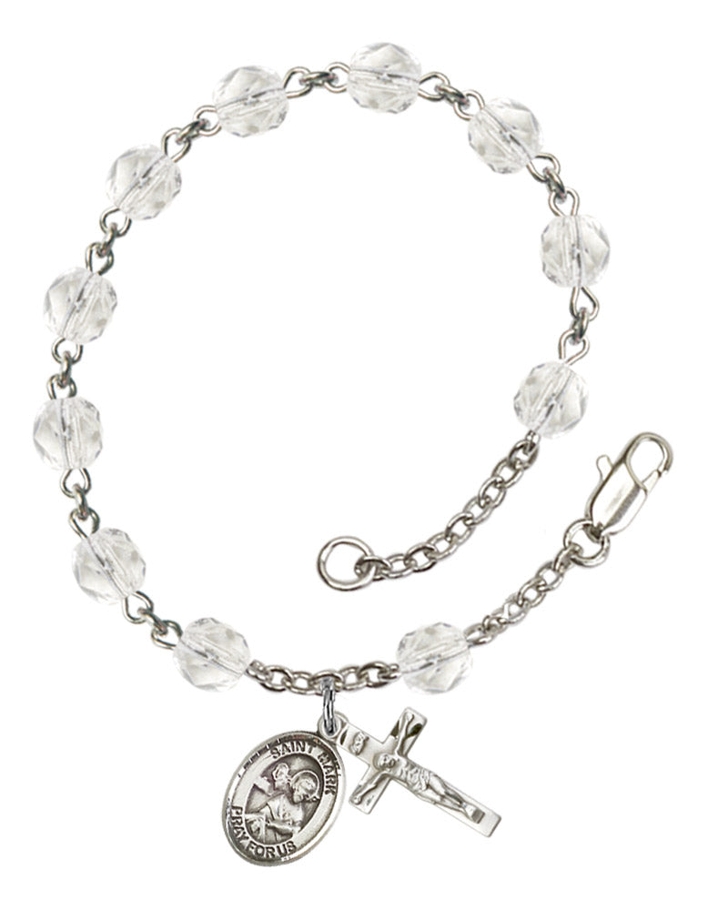 St. Mark The Evangelist Rosary Bracelet With 6MM Fire Polished Beads (RB6000AMS9070)