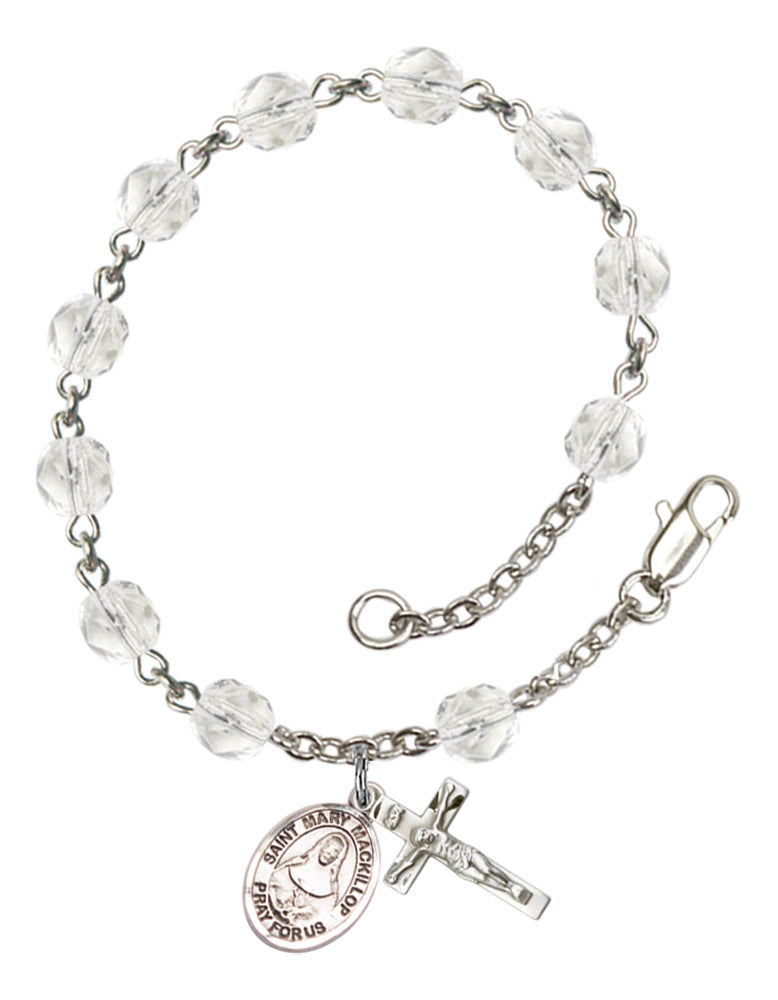 St. Mary Mackillop Rosary Bracelet With 6MM Fire Polished Beads (RB6000AMS9425)