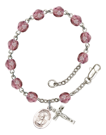 St. Medard of Noyon Rosary Bracelet With 6MM Fire Polished Beads (RB6000AMS9444)