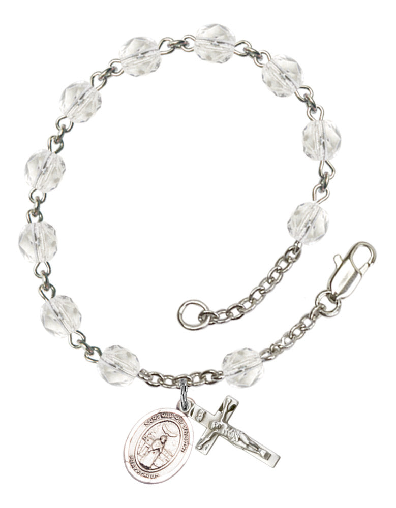 St. Medard of Noyon Rosary Bracelet With 6MM Fire Polished Beads (RB6000AMS9444)